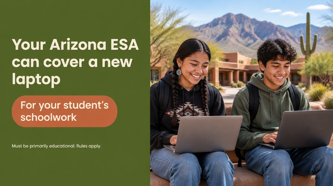Arizona ESA can cover a new laptop for a Tucson student's schoolwork, rules apply